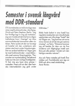 Stiletten-nr-3-94-Semester-i-svensk-langvard-med-DDR-standard